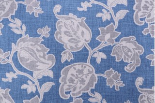 Magnolia Home Arabella Printed Cotton Drapery Fabric in Yacht