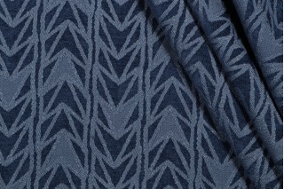 Novogratz Arrowhead Woven Chenille Upholstery Fabric in Indigo