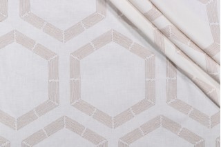 Valiant Fabrics Elixir Embroidered Drapery Fabric in Natural