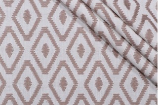 Valiant Fabrics Canyon Embroidered Drapery Fabric in Grasscloth