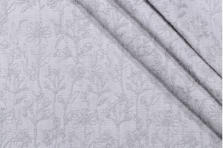Valiant Fabrics Millie Embroidered Drapery Fabric in Mineral