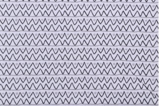 PK Lifestyles Zipper Zag Printed Cotton Drapery Fabric in Graphite
