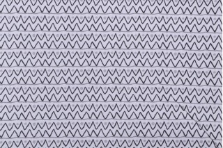 PK Lifestyles Zipper Zag Printed Cotton Drapery Fabric in Graphite