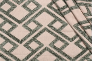 Kaufmann Accolade Embroidered Drapery Fabric in Aloe