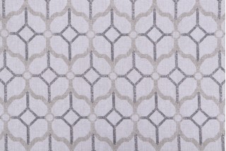 Magnolia Home Rockaway Printed Cotton Drapery Fabric in Pewter