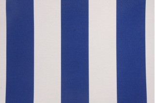 Richloom Cabana Stripe Printed Poly Outdoor Fabric in Cobalt