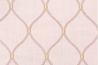 Williamsburg Deane Embroidery Drapery Fabric in Smoke