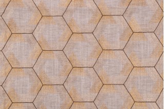 Valiant Fabrics Colony Embroidered Drapery Fabric in Ore