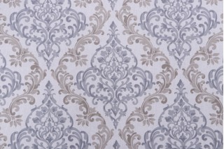 Magnolia Home Anna Printed Cotton Drapery Fabric in Pewter 