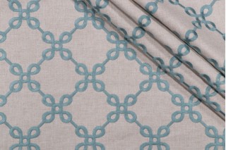 Valiant Fabrics Legacy Embroidered Drapery Fabric in Resort 