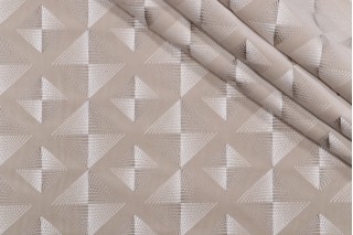 Valiant Fabrics Regent Embroidered Velvet Decorator Fabric in Cafe 