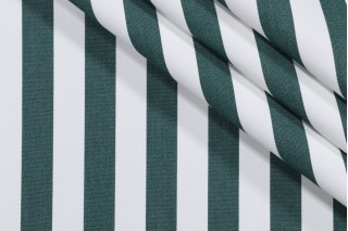 SunReal Patio Stripe Woven Solution Dyed Acrylic Outdoor Fabric in Forest Green 