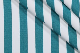 SunReal Patio Stripe Woven Solution Dyed Acrylic Outdoor Fabric in Peacock 