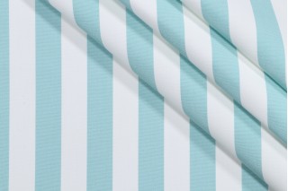 SunReal Patio Stripe Woven Solution Dyed Acrylic Outdoor Fabric in Glacier 