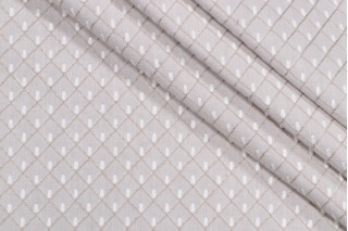 PK Lifestyles Picot Embroidered Drapery Fabric in Flax 