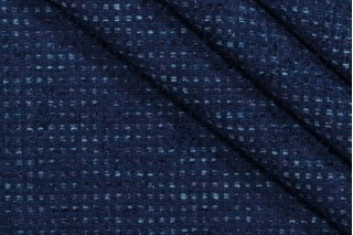 PK Lifestyles Tahitian Basket Woven Chenille Upholstery Fabric in Indigo 