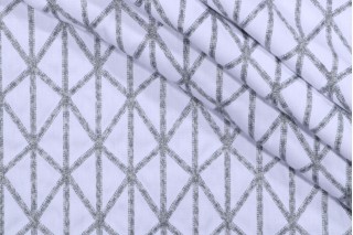 PK Lifestyles Matrix Embroidered Drapery Fabric in Slate 
