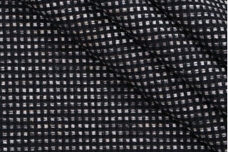 PK Lifestyles Tahitian Basket Woven Chenille Upholstery Fabric in Ebony 