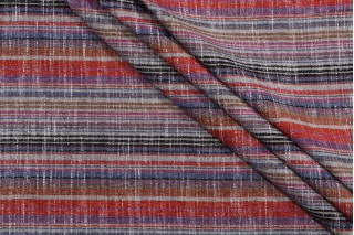 PK Lifestyles Carson Stripe Woven Chenille Upholstery Fabric in Sunset 