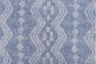 PK Lifestyles River Bend Printed Drapery Fabric in Chambray 