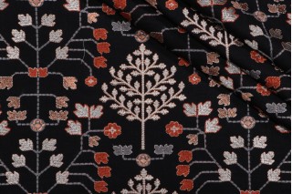 PK Lifestyles Anatolian Embroidered Drapery Fabric in Ember 