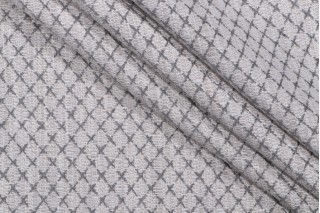 PK Lifestyles Vega Woven Chenille Upholstery Fabric in Charcoal 