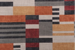 PK Lifestyles Sequence Printed Drapery Fabric in Adobe 
