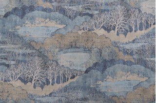 PK Lifestyles Gathering Sky Printed Drapery Fabric in Twilight 