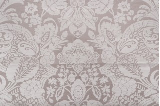 Pinnix Damask Decorator Fabric in Pewter
