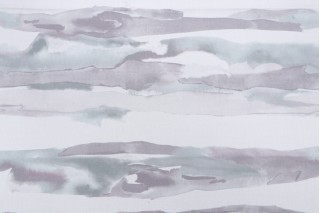 Engulf Printed Cotton Drapery Fabric in Grey