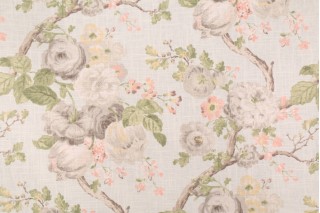 Kaufmann Manor House Printed Linen Blend Drapery Fabric in Zephyr