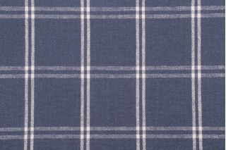 PK Lifestyles Brent Plaid Woven Upholstery Fabric in Marine
