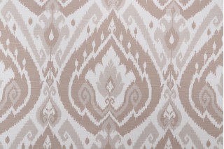 Belle Maison Lima Printed Drapery Fabric in Linen 