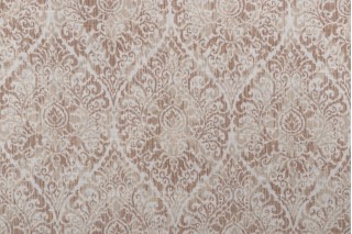 Belle Maison Lola Printed Linen Blend Drapery Fabric in Stone 
