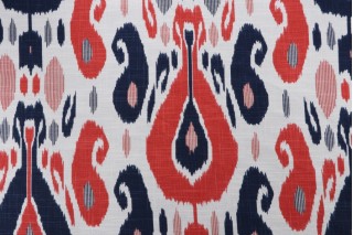 Duralee Fazil Printed Cotton Drapery Fabric in Lapis 