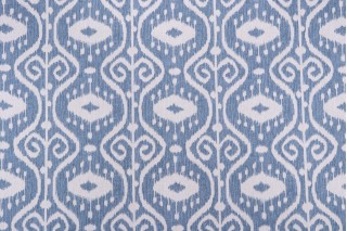 Magnolia Home Bali Printed Cotton Drapery Fabric in Yacht