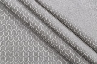 Kaufmann Petite Framed Woven Chenille Upholstery Fabric in Haze