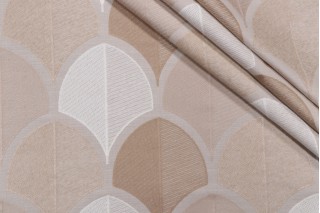 Hamilton Whitaker Embroidered Drapery Fabric in Sand 