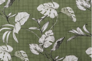 Magnolia Home Havana Printed Cotton Drapery Fabric in Palm 