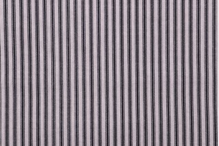 Waverly Timeless Ticking Printed Cotton Drapery Fabric in Black