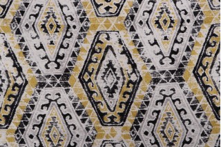 Richloom Kalispell Chenille Tapestry Upholstery Fabric in Goldmine
