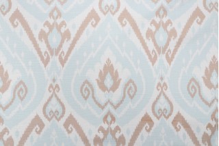Belle Maison Lima Printed Drapery Fabric in Surf