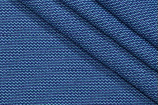 Casamance Flots Woven Polypropylene Outdoor Fabric in Marine