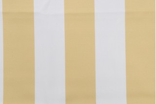 Bella Dura Home Cabana Stripe Woven Polyester Outdoor Fabric in Buttercream