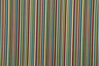 Calum Stripe Woven Polyester Outdoor Fabric in Carnival 