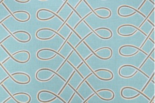Robert Allen Multi Loop Printed Drapery Fabric in Pool 