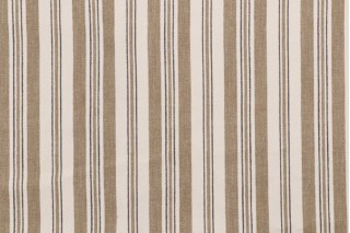 Barrington Printed Drapery Fabric in Dark Olive and Cream