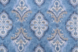 Magnolia Home Queen Printed Cotton Drapery Fabric in Delft 
