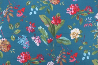 Stof France Berteline Printed Drapery Fabric in Bleu 