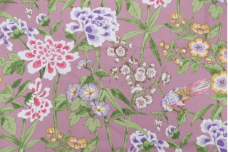 Stof France Morgane Printed Drapery Fabric in Rose 